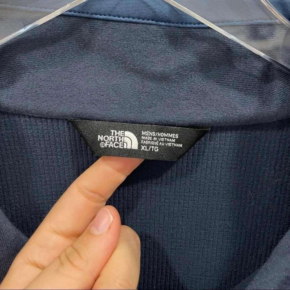 The North Face Men’s Ridgeline Soft Shell Jacket Windwall Blue Full Zip Logo XL